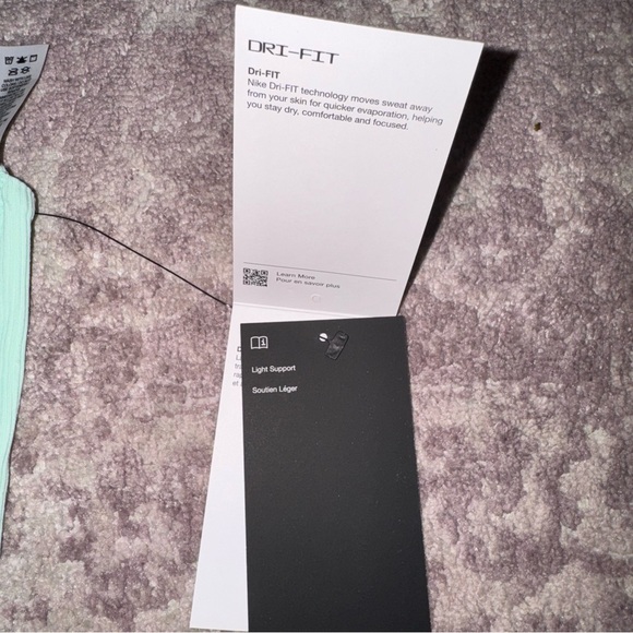 Nike Women's S Yoga Indy Light-support Lightly Lined Ribbed Mint Grey Sports Bra - Picture 5 of 7